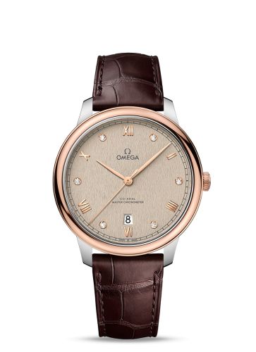 Omega De Ville Master Chronometer Stainless Steel - Sedna Gold / Beige - Diamond
